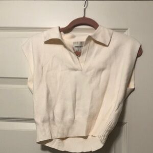 Women's Cream Sleeveless Top